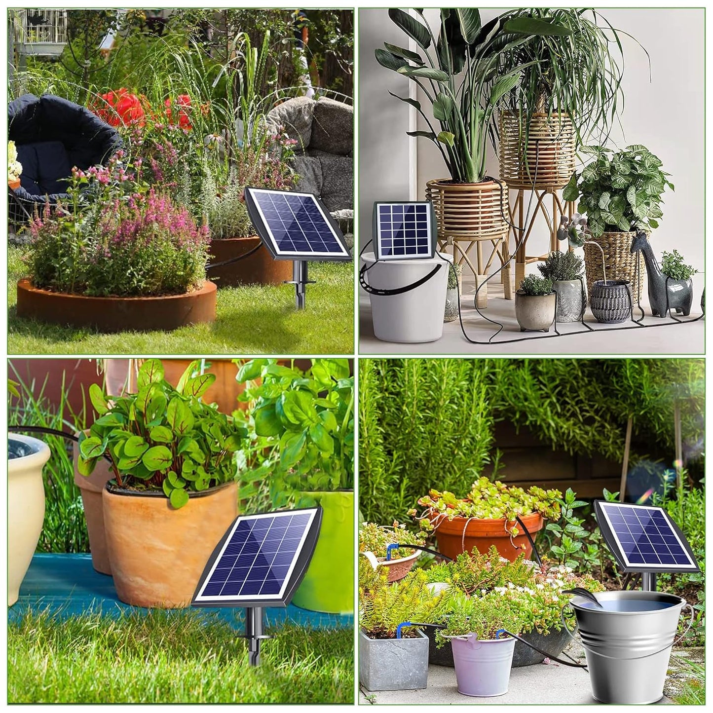 Solar Drip Irrigation Kit Accessories, 49 FT Tubing, Drip Irrigation Extra Accessories Kit,15 tee Fittings and 15 drippers for Balcony Patio & Garden