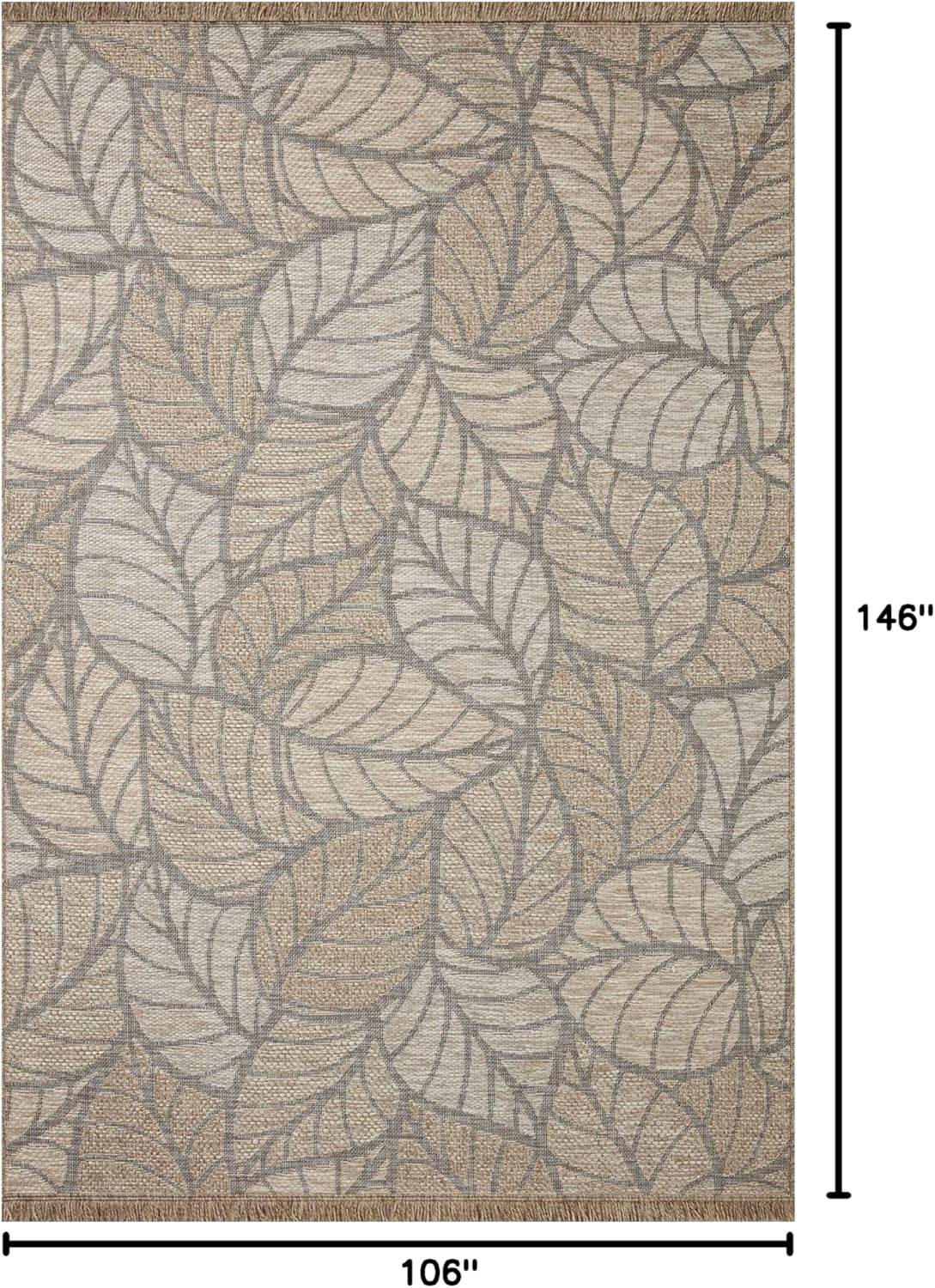 Loloi Dawn Collection Indoor/Outdoor DAW-05 Taupe 8'-10" x 12'-2" Area Rug