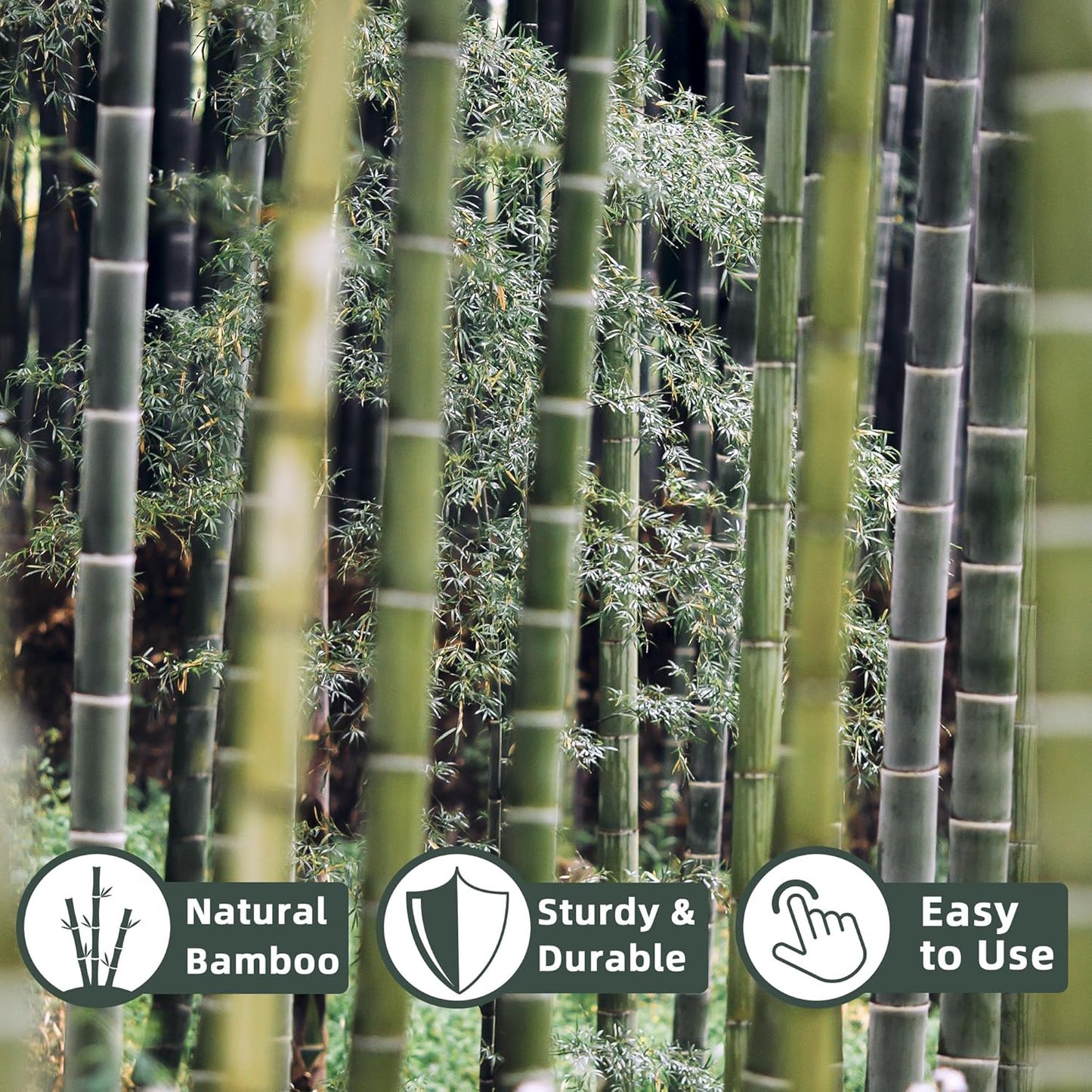 50Pcs / 3ft Bamboo Plant Stakes for Indoor Outdoor Plants, Garden Plant Support Sticks, Poles for Tomato Vegetables Beans Trees Potted Climbing Plants(0.32''-0.4'')