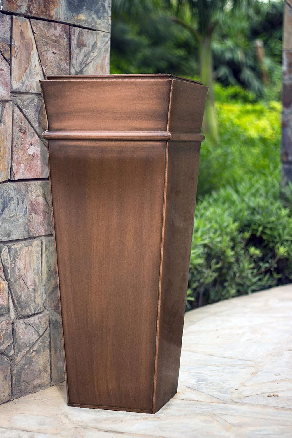 H Potter Tall Planter Large Copper Flower Pot Outdoor Indoor Patio