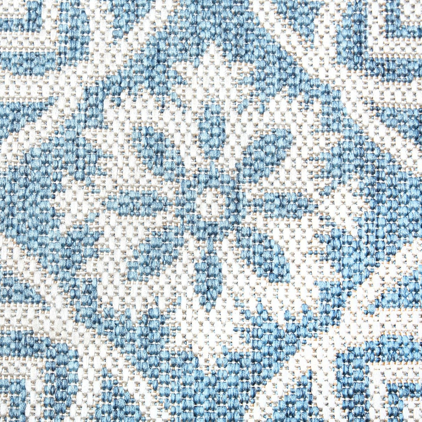 Nicole Miller New York Patio Country Julia Transitional Geometric Indoor/Outdoor Area Rug, Blue/Grey, 7'9"x10'2"