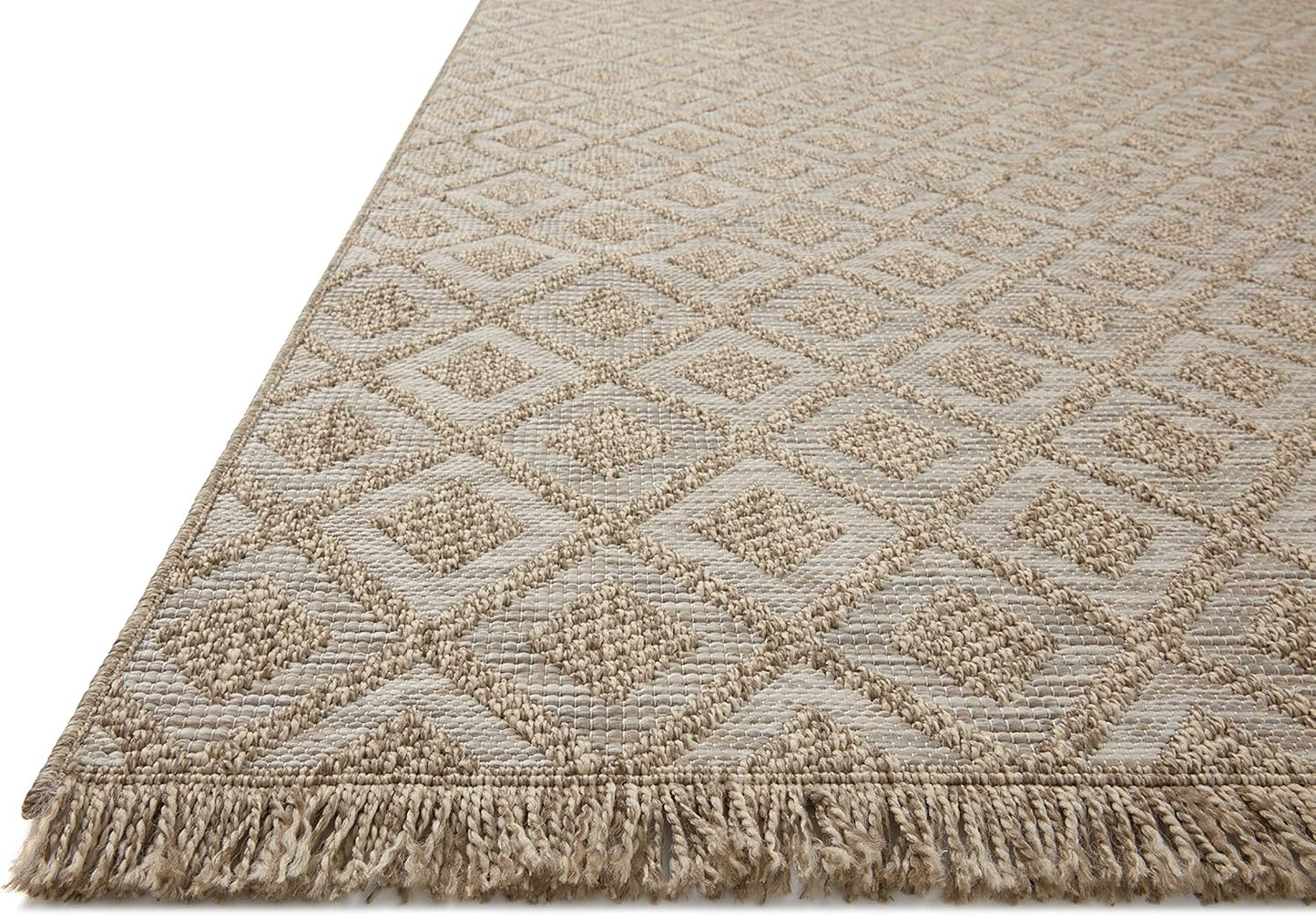 Loloi Dawn Collection Indoor/Outdoor DAW-07 Light Brown 11'-4" x 15' Area Rug