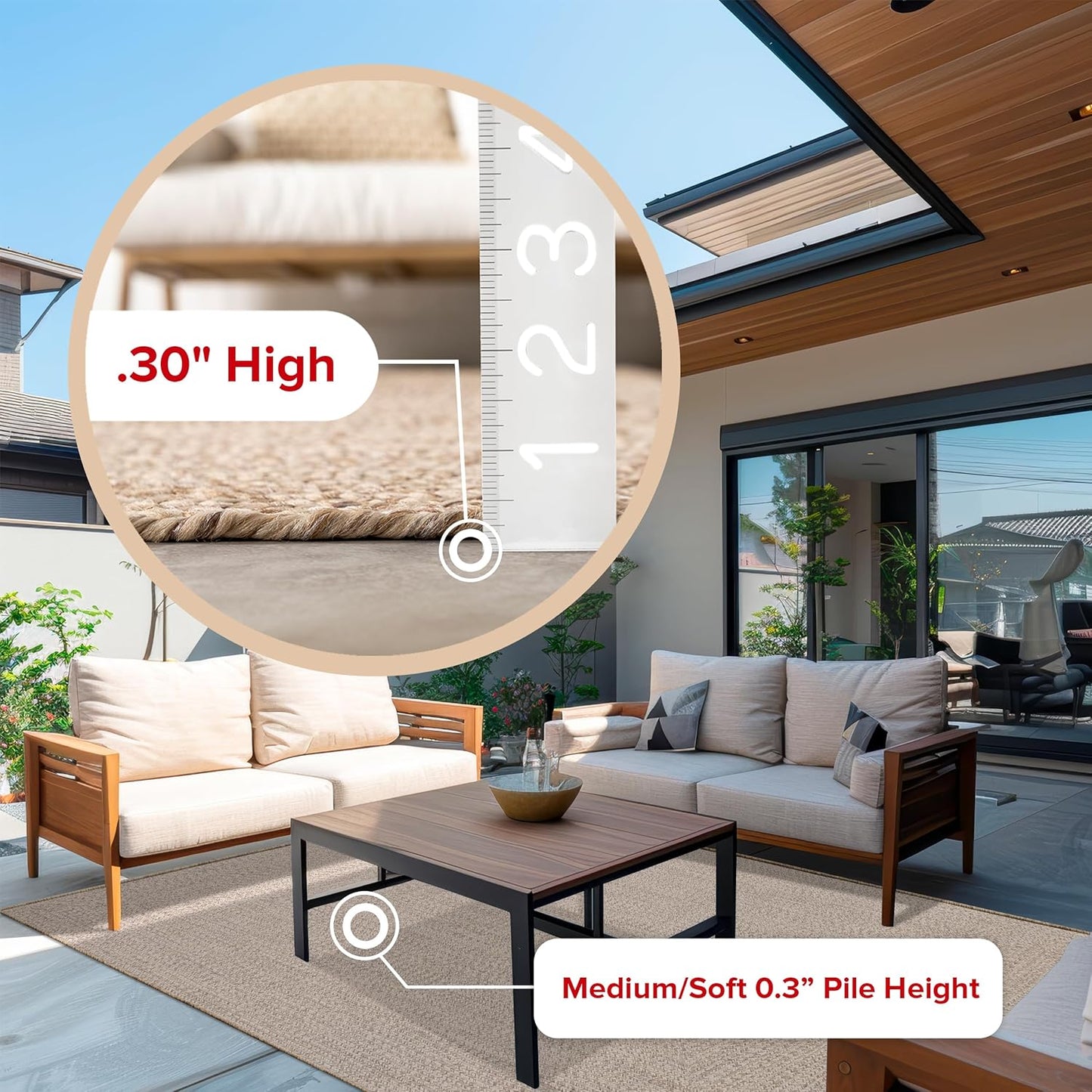 nuLOOM Oval 3' x 5' Solid Hand Braided Indoor/Outdoor Area Rug, Pet-Friendly, High Traffic, Weather Resistant, for Patio, Balcony, Bedroom, Living, Dining Room, Wynn Tan