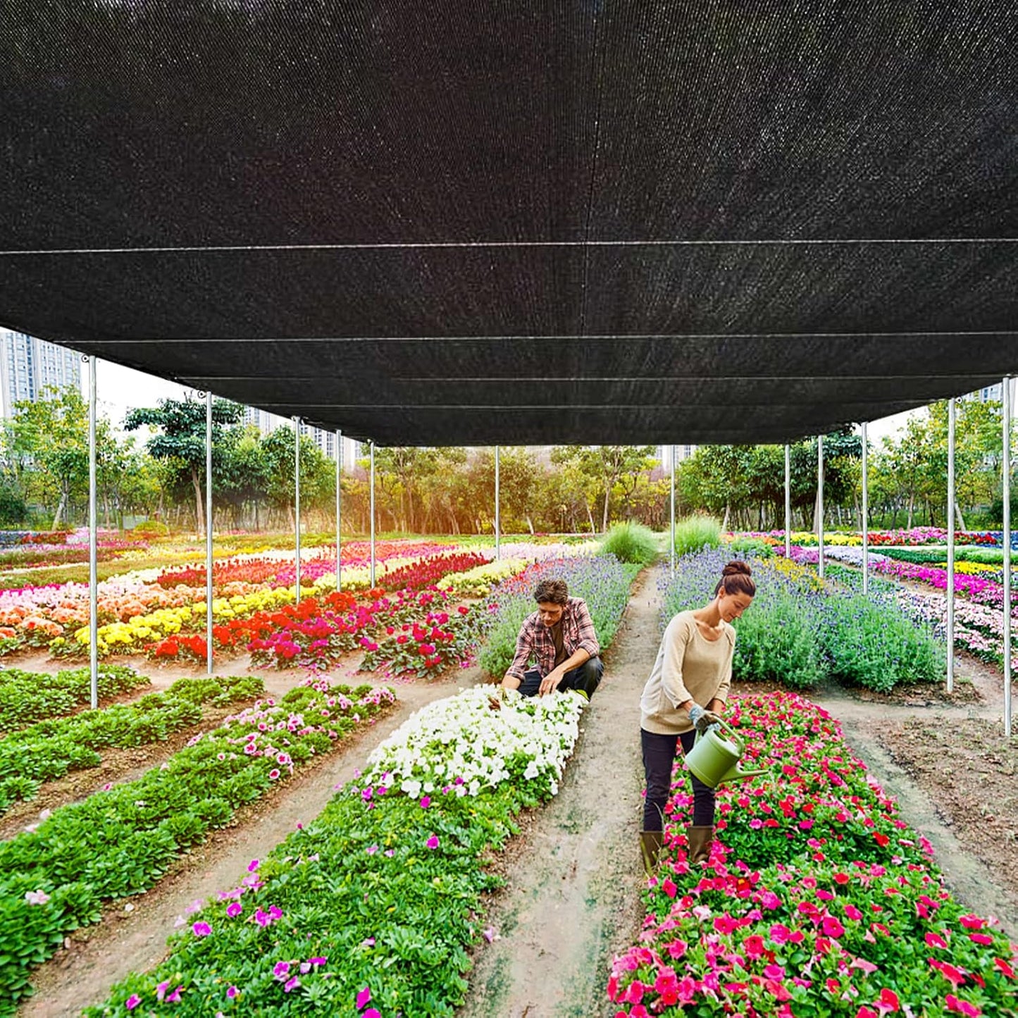 Shade Cloth 90% Sunblock Net for Garden Patio, Shade Sails -for Plants Greenhouse Outdoor Pergola Lawn Swimming Sun Protection Screen Cloths for Kennel Chicken Coop Easier to Hang Net Cover, 10x30 FT