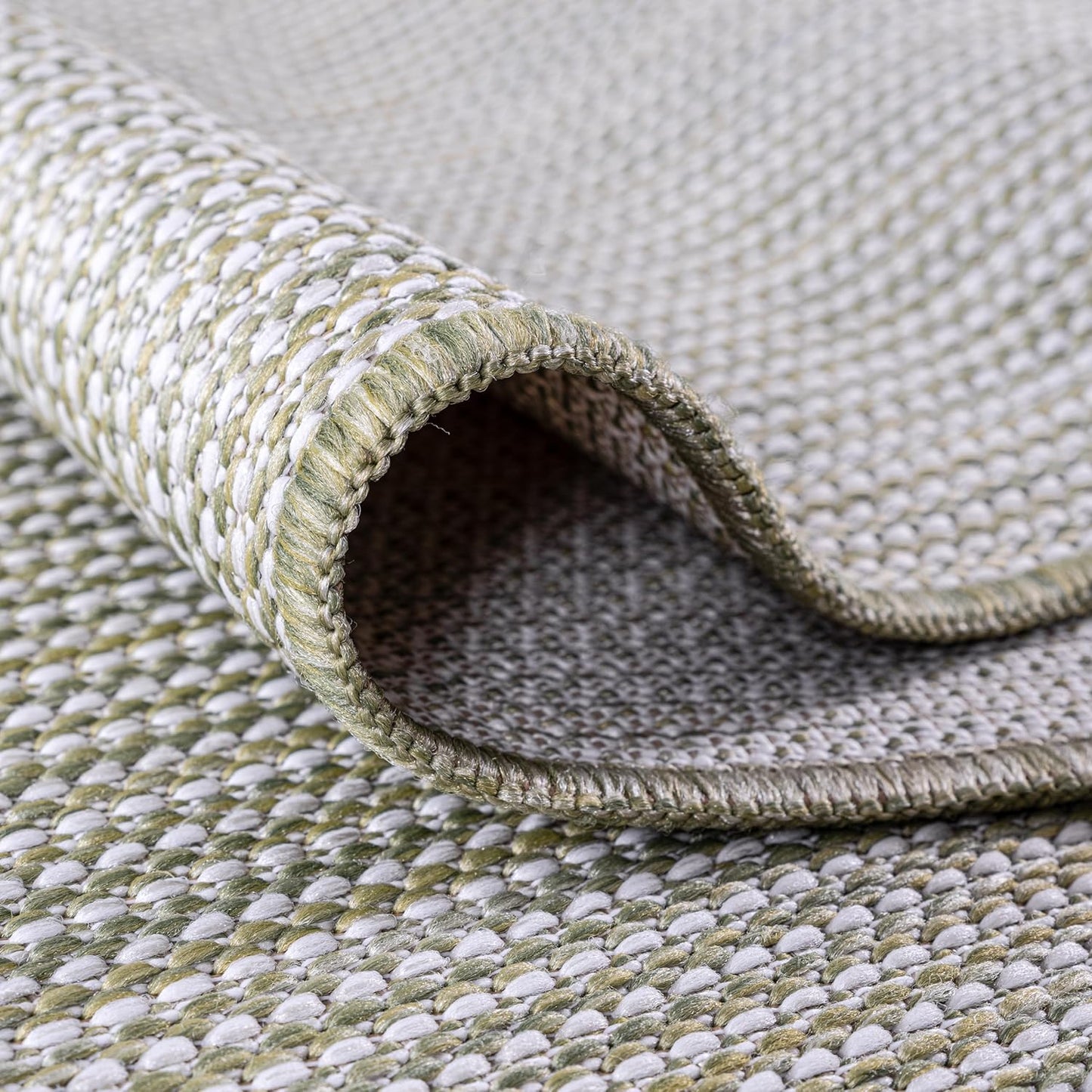 Keen Home Design Terrace Outdoor Round Rug - 8ft Round Washable Indoor/Outdoor Rug for Patio, Kitchen, Balcony, Beach, Garden, Deck and Porch, Size: 7'7" Round