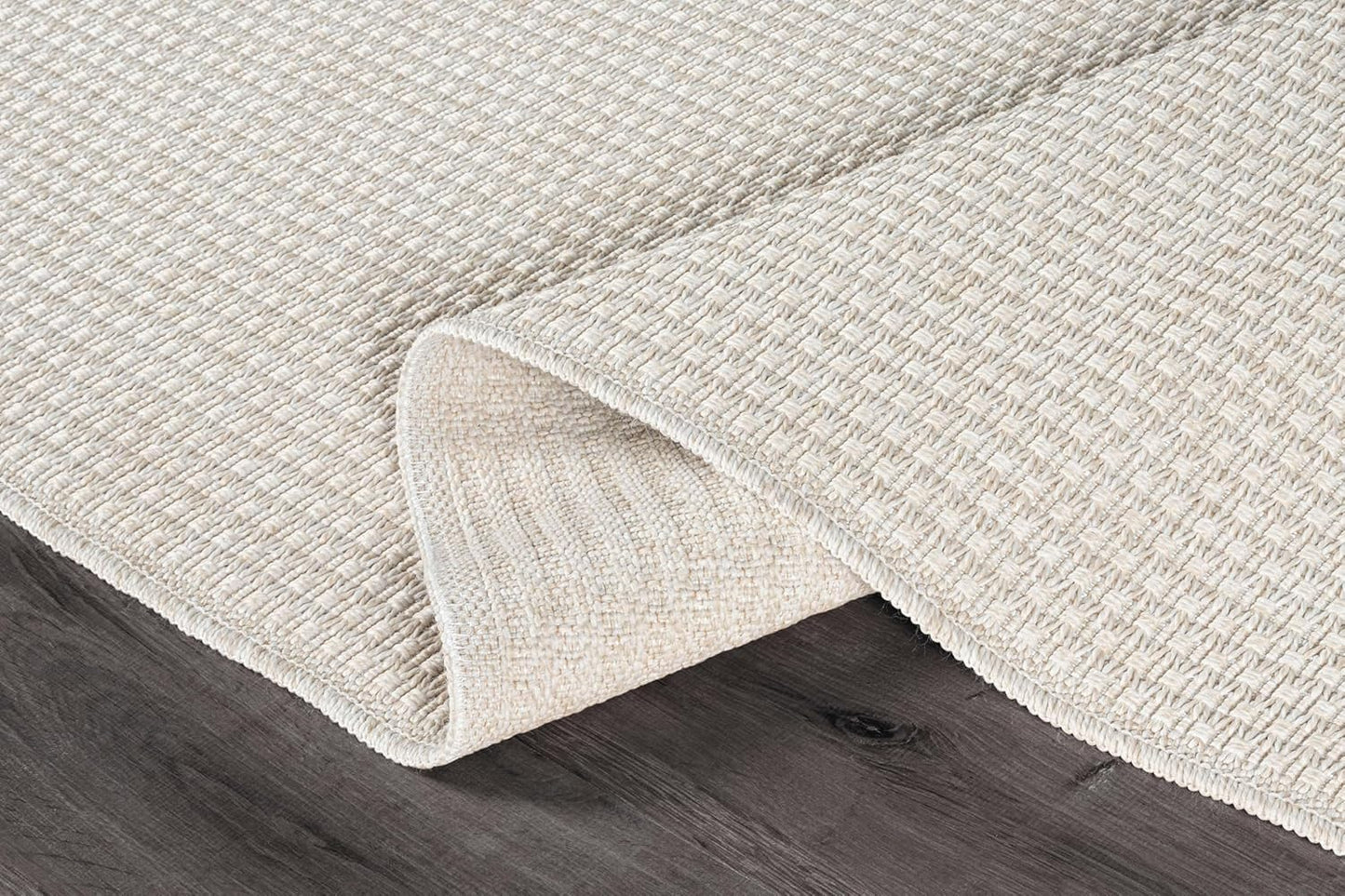 Easy Jute Door Mat 2x3 Indoor Outdoor Natural Rugs Solid Fiber Rug Woven Area Rug Boho Easy Clean Inside Carpet for Living Room Bedroom Dining Room Hallway or Outdoor Patio Porch (2 X 3 Bone)