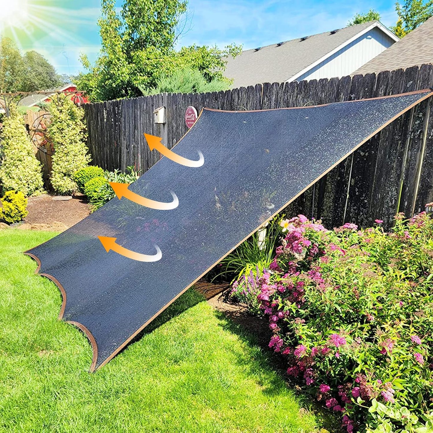 Shade Cloth - for Plants Greenhouse, 70% Sunblock Shade Sails -for Outdoor Garden Pergola Patio Lawn Sun Shade Cloths for Kennel Chicken Coop Easier to Hang Plant Shade Net Cover