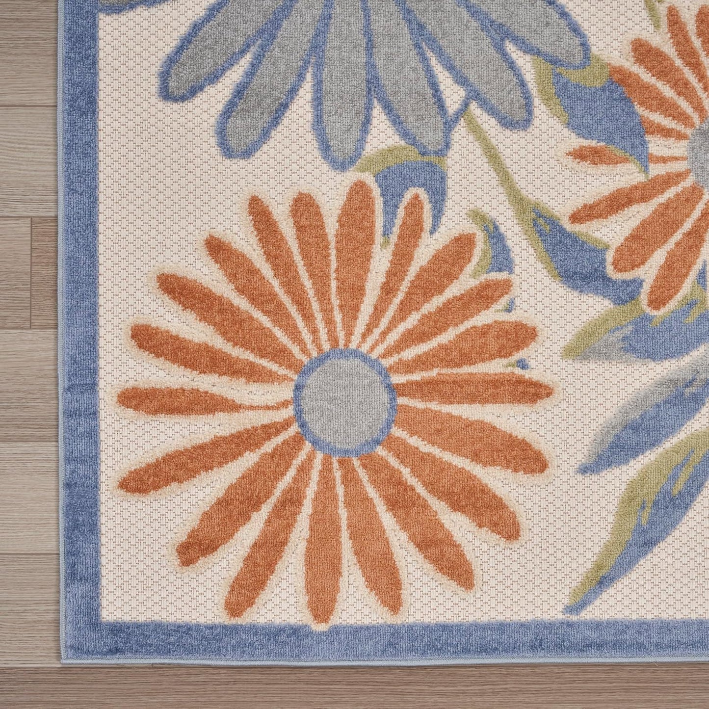 Nourison Home Aloha 5' x 8' Beige Multi-Color Fabric Area Rug