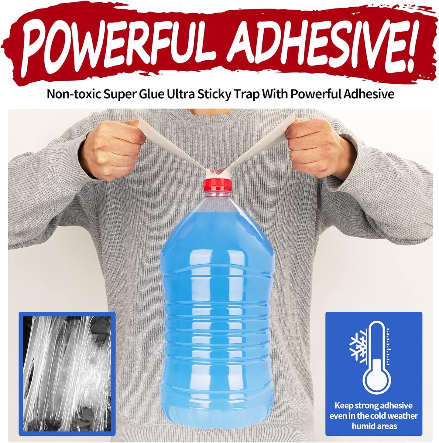 LULUCATCH Cricket & Insect Glue Traps 24 Pack, Adhesive Bug Catcher, Pre-Baited Spider Scorpion Trap, Non-Toxic Glue Boards Indoor for Home Catching Bugs,Small Mice & Rodents, Pet Safe Pest Control