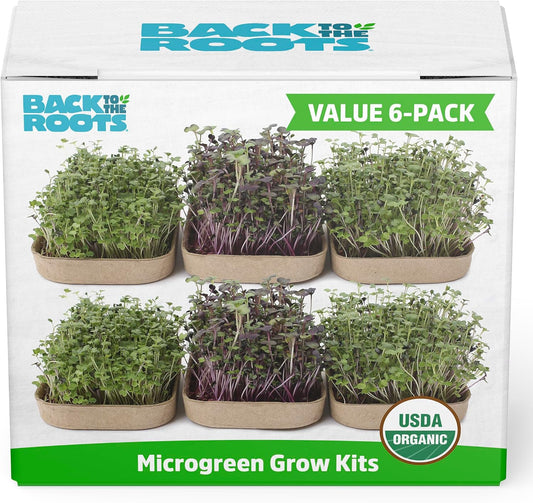 Back to the Roots DIY Microgreen Grow Kit, 6-Grow Variety Pack