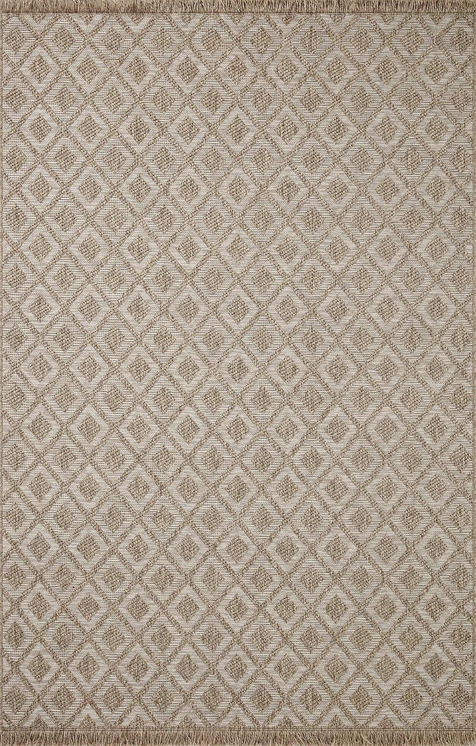 Loloi Dawn Collection Indoor/Outdoor DAW-07 Light Brown 7'-8" x 10' Area Rug