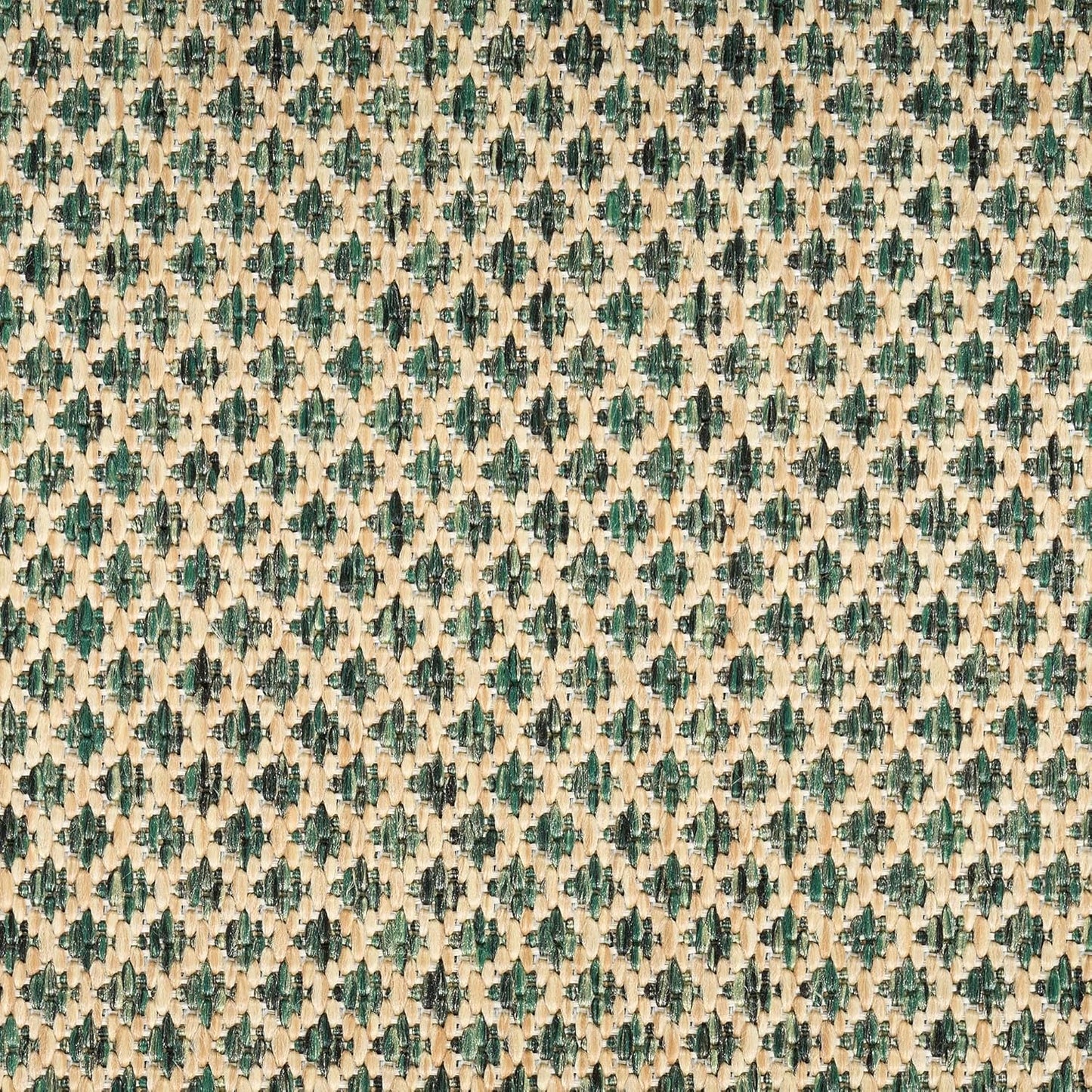 Nourison Home Courtyard 8' Runner Green Fabric Area Rug