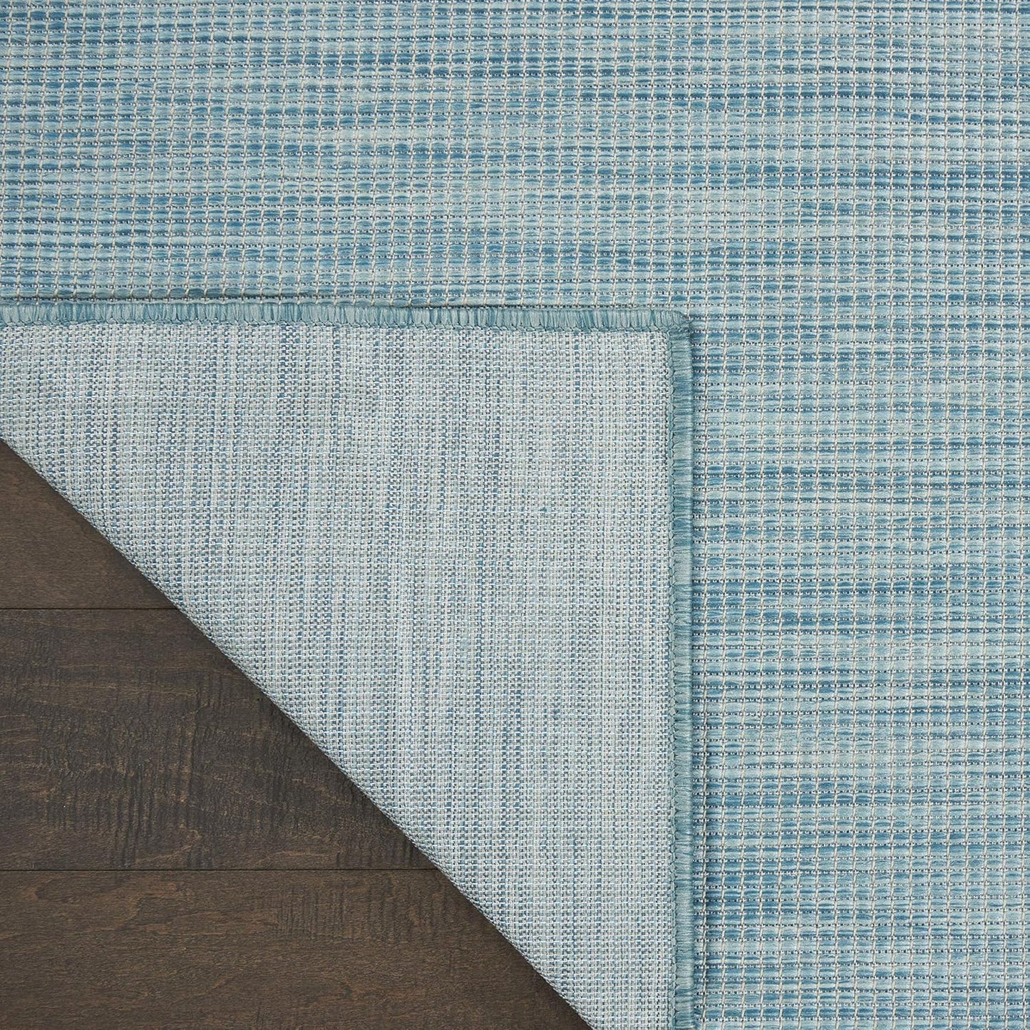 Nourison Positano Indoor/Outdoor Aqua 3' x 5' Area Rug, Easy Cleaning, Non Shedding, Bed Room, Living Room, Dining Room, Backyard, Deck, Patio (3x5)