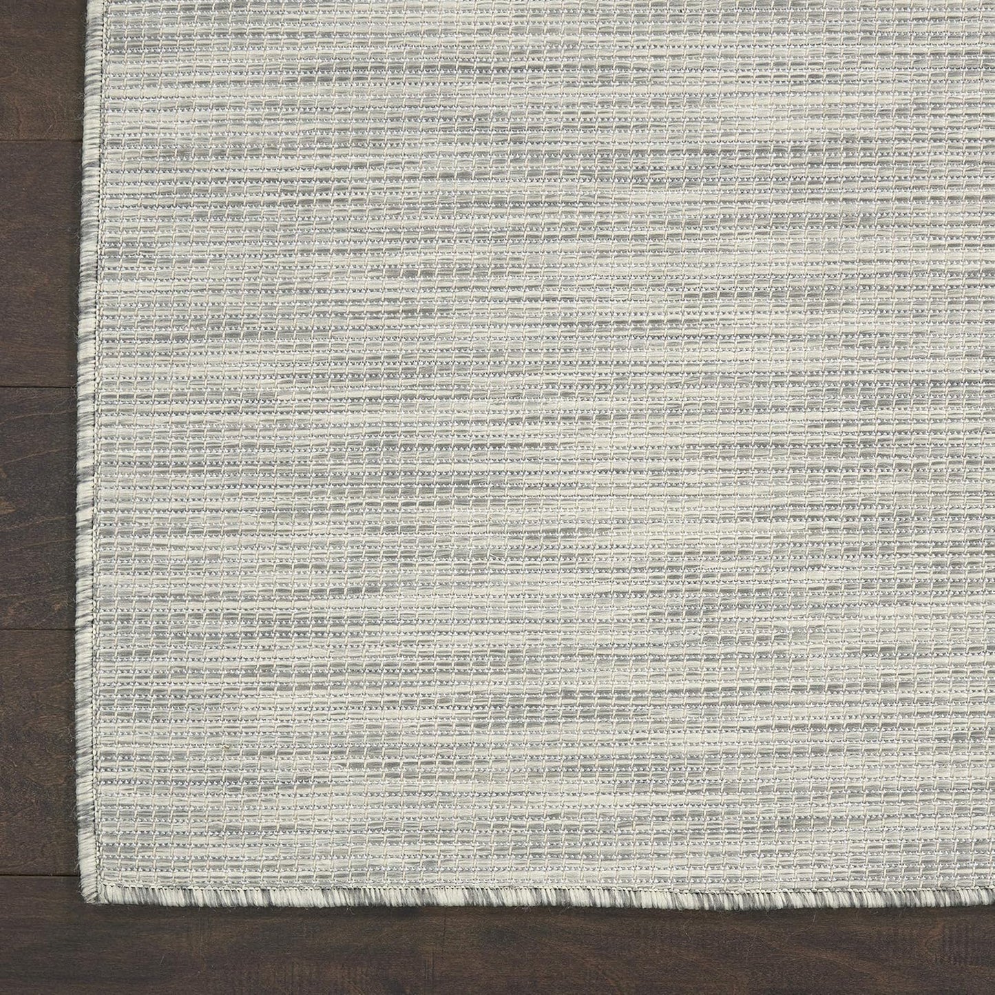 Nourison Positano Indoor/Outdoor Light Grey 2'2" x 12' Area Rug, Easy Cleaning, Non Shedding, Bed Room, Living Room, Dining Room, Backyard, Deck, Patio (2x12)