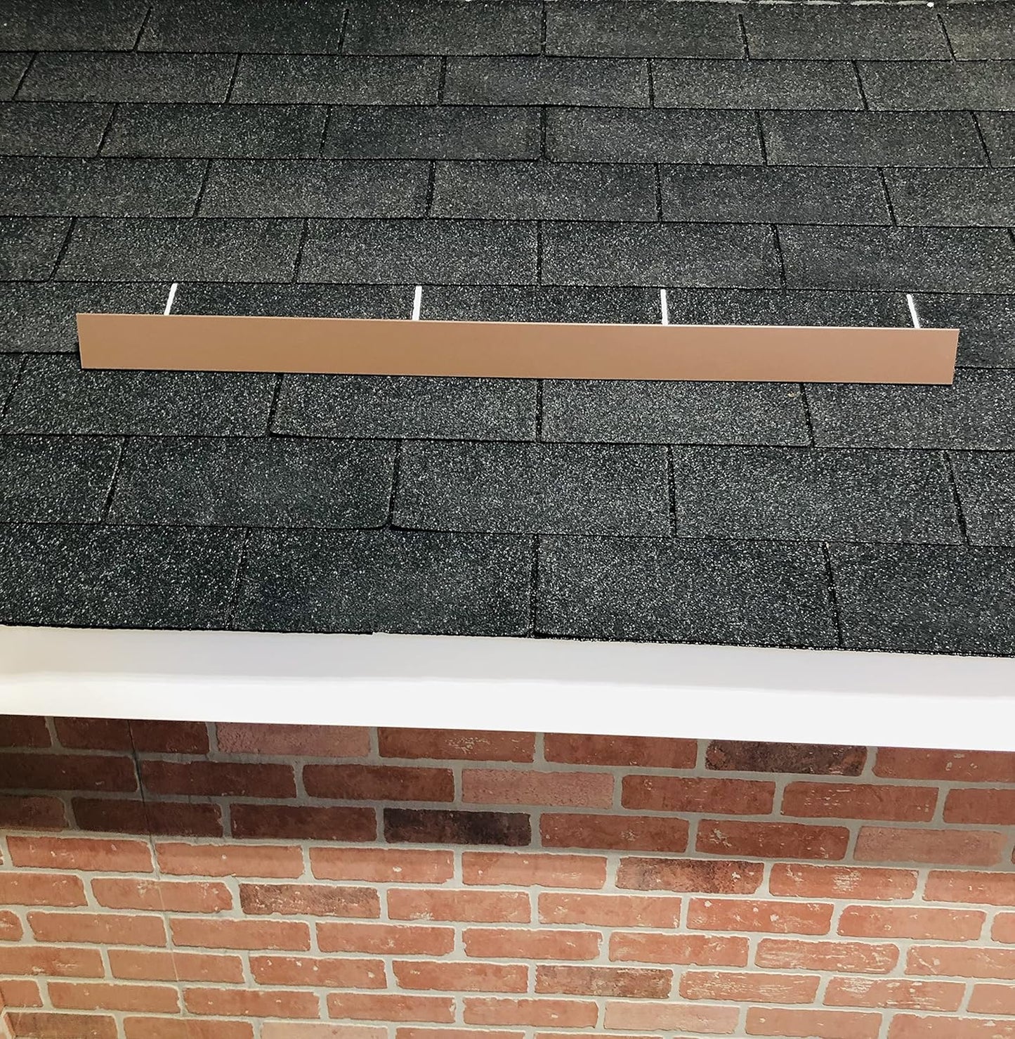 EAGLE 1- Shingle Roof Rain Diverter 40 Inches Long- 26 Gauge Material- Easy to Install- Includes Stainless Steel Nails (1, Brown)