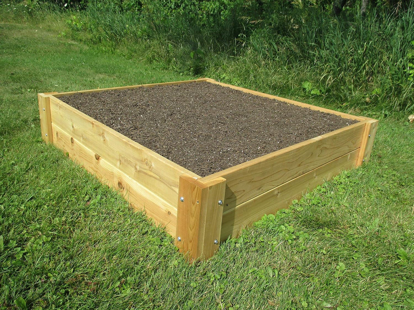 Infinite Cedar Premium Cedar Raised Garden Bed - 1" Thick Wood (4' x 4' x 11" H)