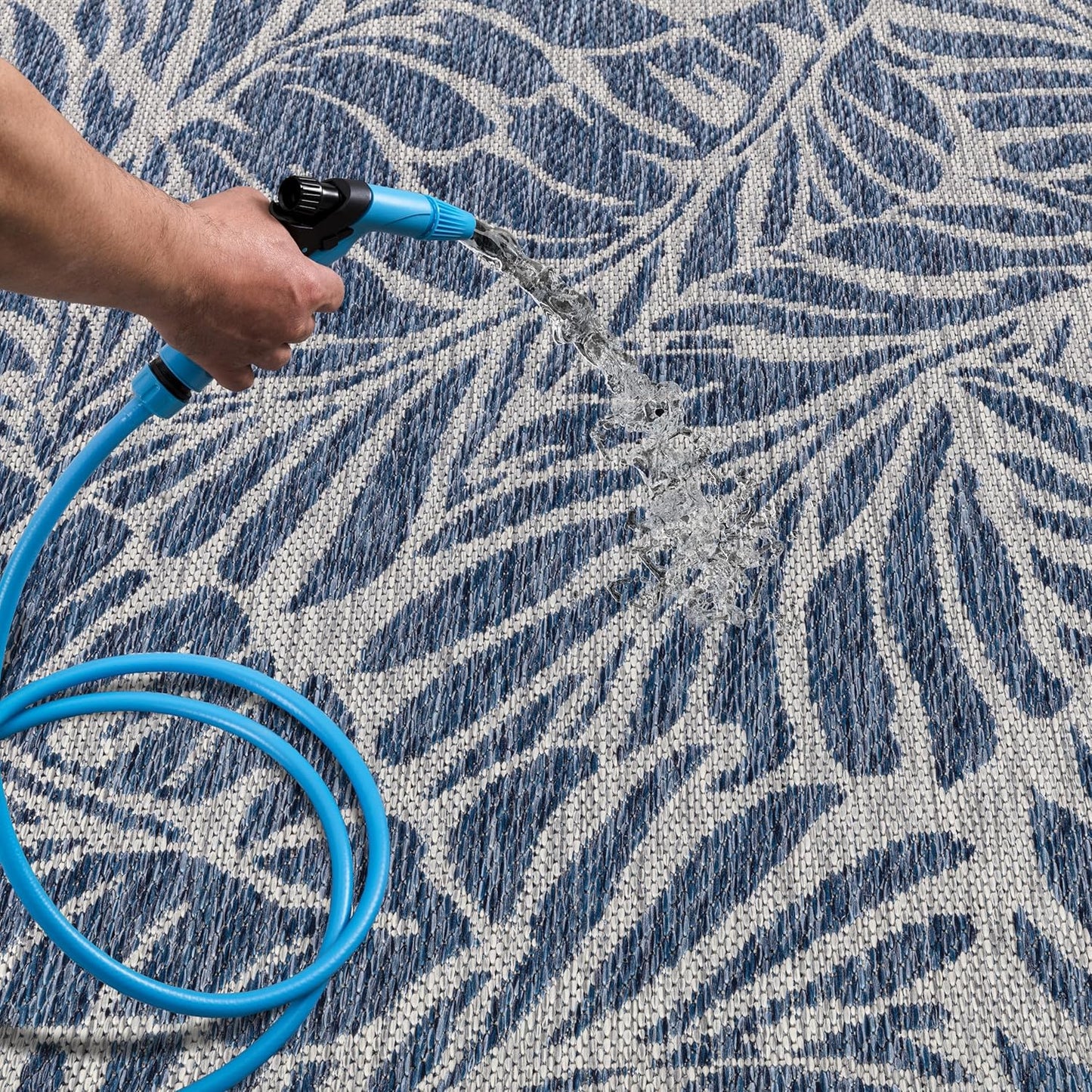 Keen Home Design Terrace Outdoor Area Rug - 9x12 Washable Indoor/Outdoor Rug for Patio, Kitchen, Balcony, Beach, Garden, Deck and Porch, Size: 8'10"x12'