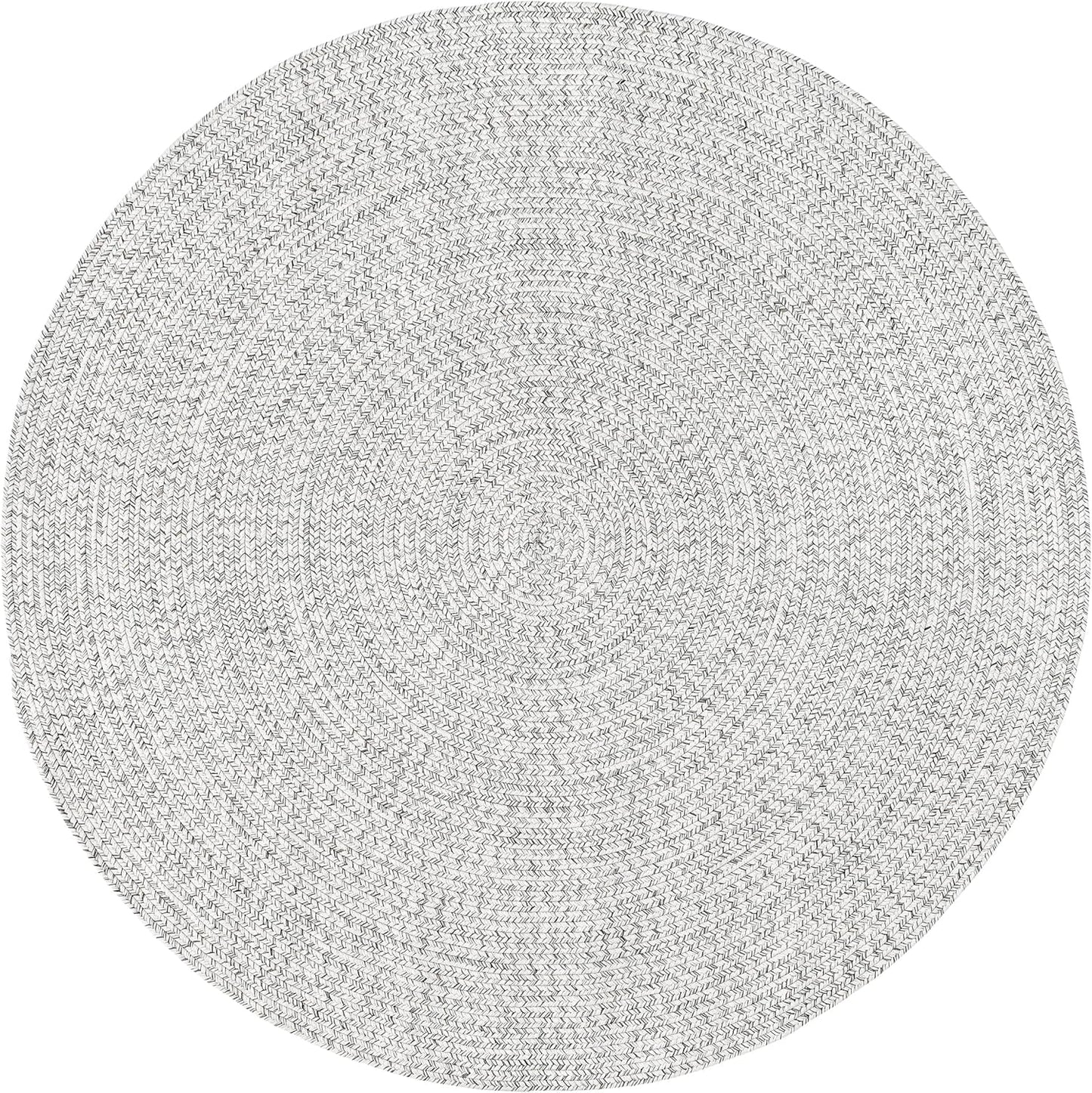 nuLOOM Oval 3' x 5' Solid Hand Braided Indoor/Outdoor Area Rug, Pet-Friendly, High Traffic, Weather Resistant, for Patio, Balcony, Bedroom, Living, Dining Room, Wynn Ivory