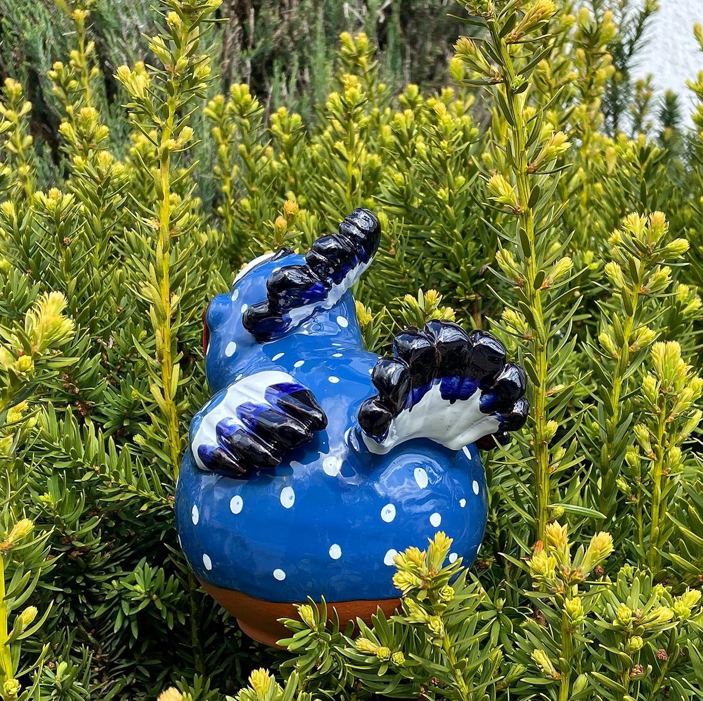 Ceramic Garden Decor - Bird Lawn stake - Outdoor statue - Perfect, unique gifts for gardeners woman, men, yard gifts - Handmade, Frostproof