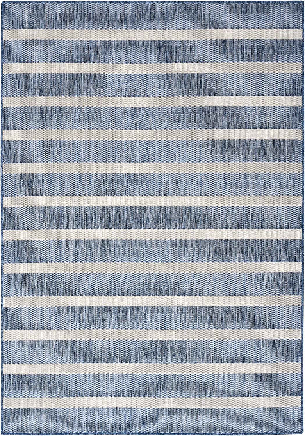 Nourison Home Positano 6' x 9' Fabric Navy Ivory Area Rug